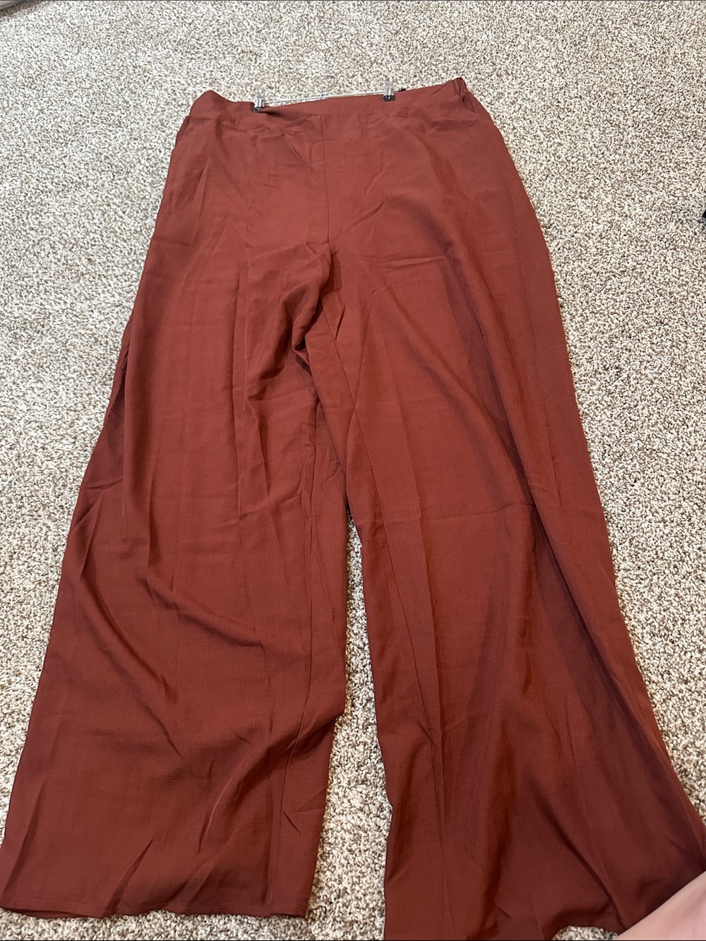 Fashion Nova Wide Leg Pants - Rust Brown